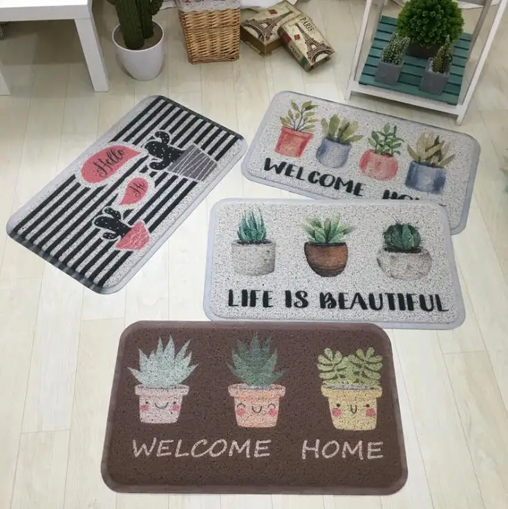 Коврик TECHOME для улицы с растениями нескользящий коврик защиты от пыли петлей