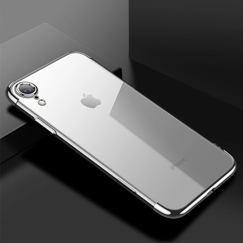 Plating Clear Transparent Case for Apple iphone XS MAX XR XSmax X 10 7 8 6 6S Plus SE 5 5S Shockproof Soft TPU Back Cover | Мобильные
