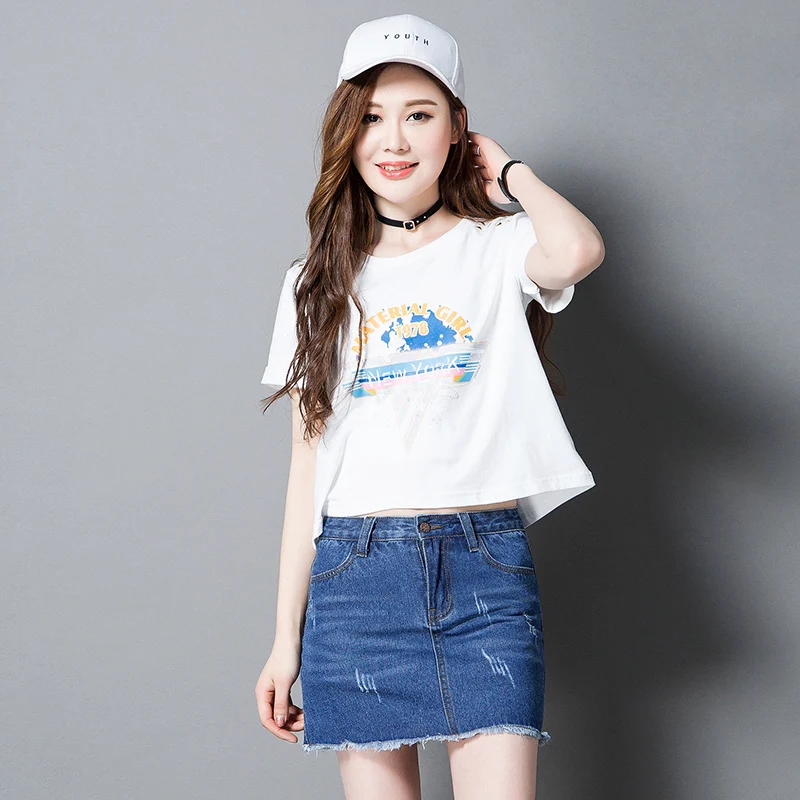 CTRLCITY Женская облегающая юбка новые женские рваные и потёртые джинсовые потертые