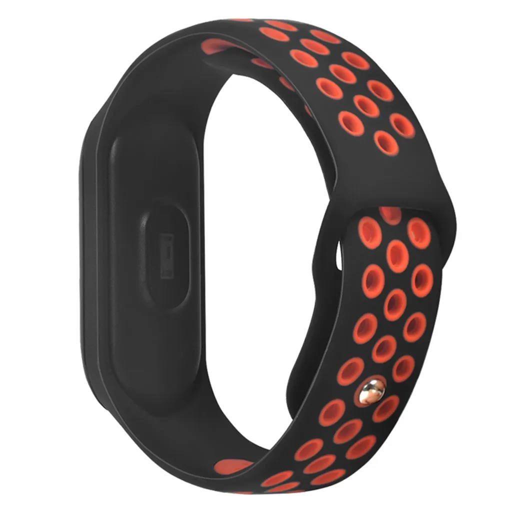 Браслет Correa Mi Band 4 ремешка спортивный мягкий силиконовый двухцветный браслет