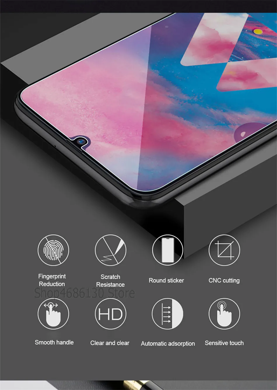 3 шт закаленное стекло для samsung Galaxy A50 A30 Защитное стекло для экрана для samsung Galaxy M20 M30 A20 A20E A40 A80 A70 A60 стекло