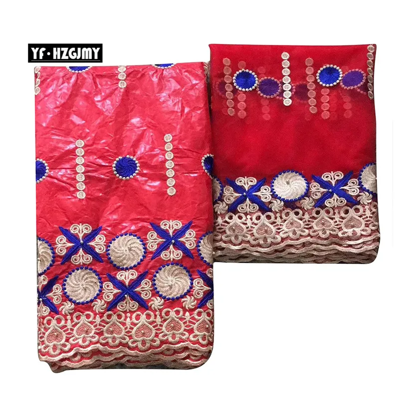 YF HZGJMY Bazin Riche Getzner 7 Yards African Cotton French Lace High Quality Wedding Dress Nigeria Women Fabric JA303 | Дом и сад