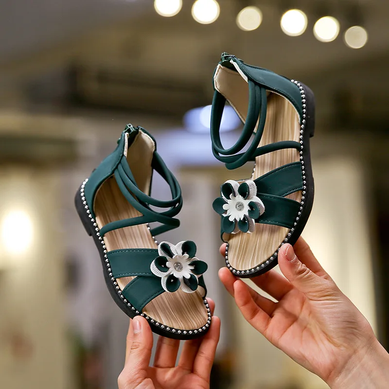 Детские сандалии в римском стиле пляжные босоножки гладиаторы с перекрестными