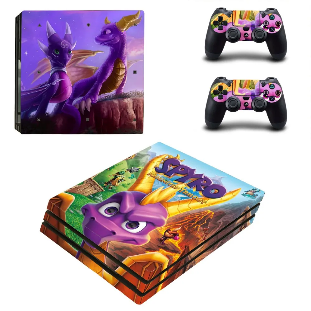 Spyro reignoted Trilogy PS4 Pro наклейка на кожу Виниловая для Sony Playstation 4 консоль и 2