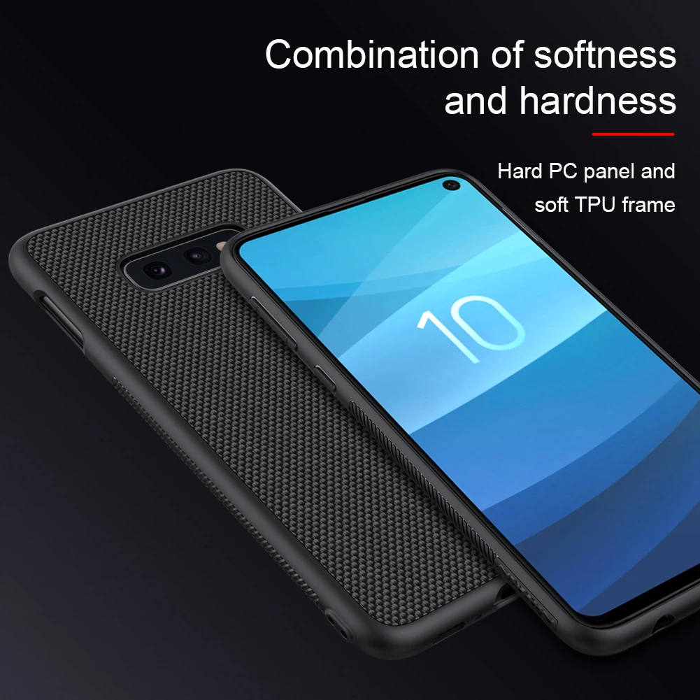 Nillkin нейлоновый чехол для Samsung Galaxy S10e текстурированный ТПУ + PC задняя крышка