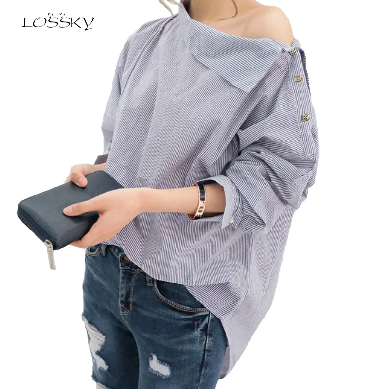 

Women Striped Shirts Batwing Sleeve Tops Spring Korean Style Fashion Shirt 2022 Ladies Clothes Streetwear Womens Clothing Kawaii