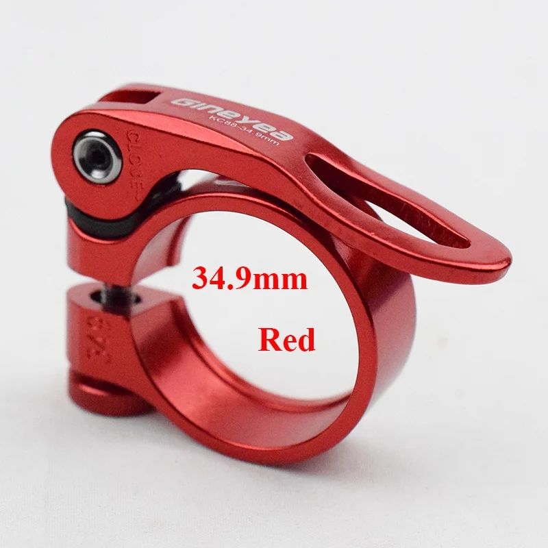 28,6/30,2/31,8/34,9 мм сплава MTB BMX велосипед сиденье зажим алюминия Quick Release Plate Горный Дорожный Fixed Шестерни зажим стойки сиденья велосипеда - Цвет: 34.9mm Red