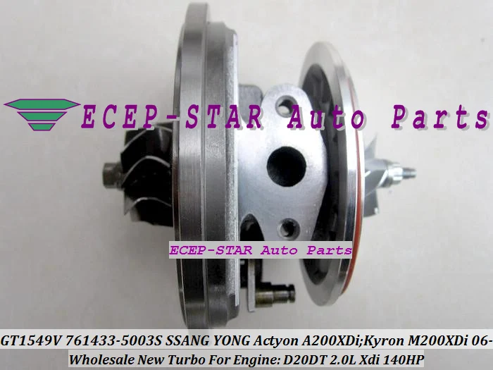 Картридж Turbo CHRA GT1549V 761433 5003S A6640900780 A6640900880 для SSANG YONG Actyon Kyron D20DT 2.0L Xdi бесплатная