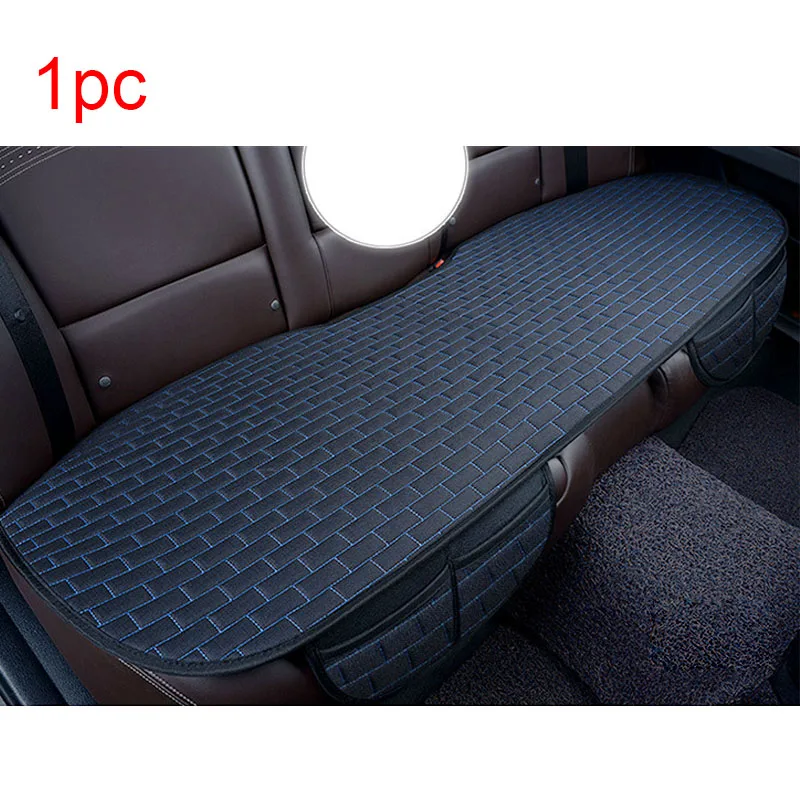 Rear Blue 1pc Чехлы для автомобильных сидений льняные дышащие защитные чехлы для сидений четыре сезона универсальные автомобильные накладки для ковров аксессуары для подушек - Название цвета: Rear Blue 1pc