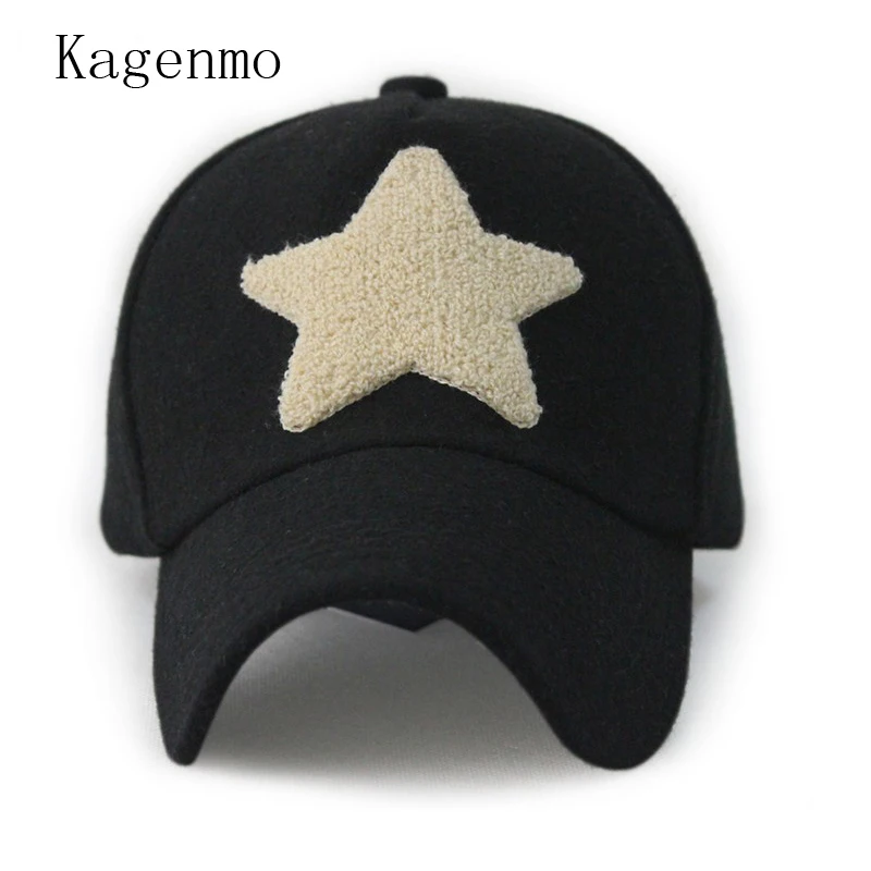 

Kagenmo Autumn and winter woolen baseball cap fashion Thermal caps embroidered STAR 10pcs 1pcs brand new arrive