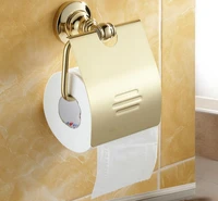 luxury polished gold color brass wall mounted bathroom toilet paper roll holder bathroom accessory mba105