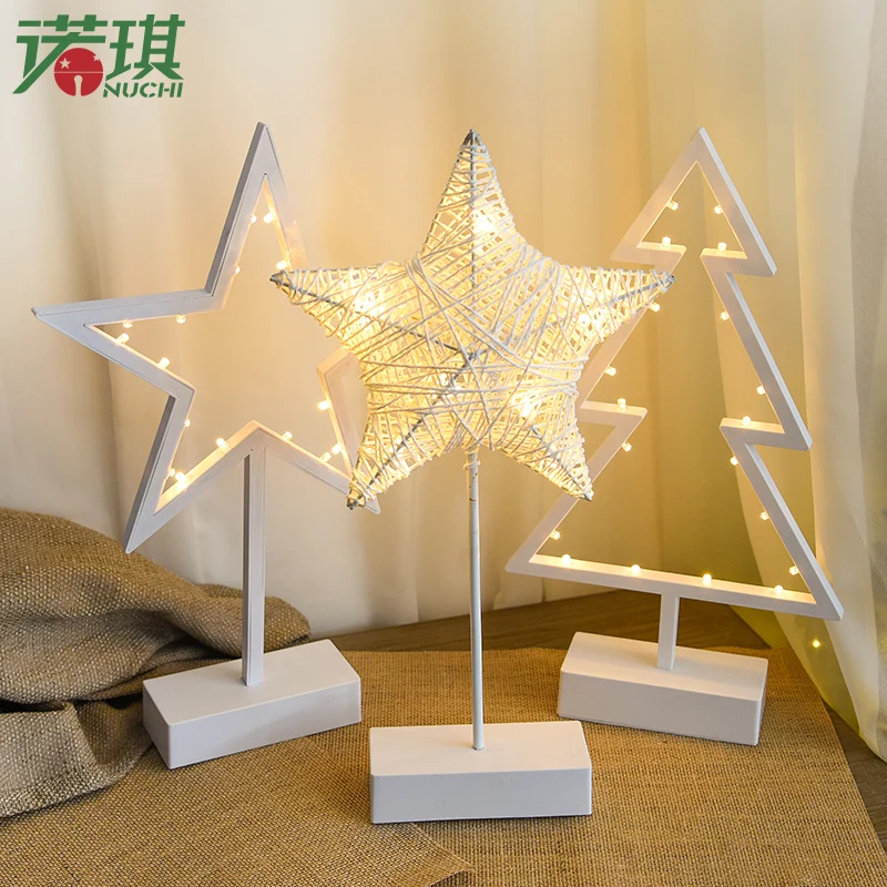 NUCHI LED Night Light Bedroom Pentargram Home Decor Battery Operated Lamp Small Children Gift | Дом и сад