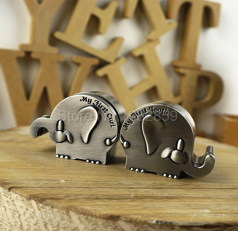 1 пара стоматологических зубов подарок милый слон серебряный сплав коробка