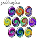 Новые фрактальные поворотные узоры раковины 13x1 8 мм18x2 5 мм30x40 мм овальные фото стекла кабошон демонстрация плоская задняя модель TB0019