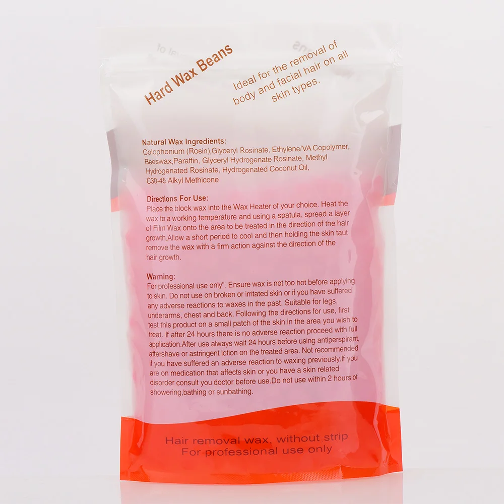 

300g Strawberry Wax beans No Strip Depilatory Hot Film Hard Wax Pellet Waxing Bikini Face Hair Removal Bean For Women Men