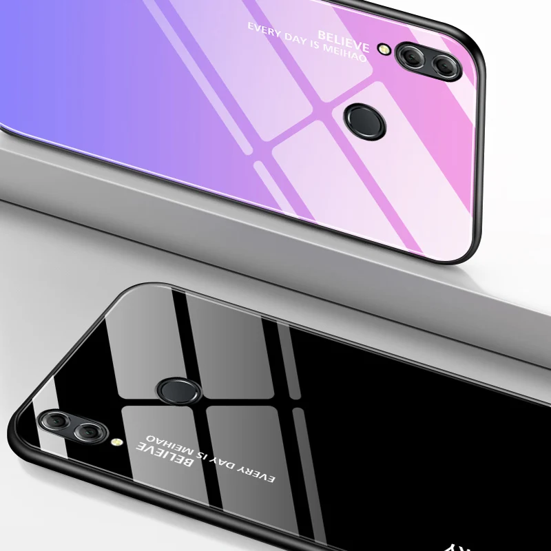 Чехол для Huawei Honor Note 10 6 95 дюймов задняя крышка из закаленного стекла стеклянные