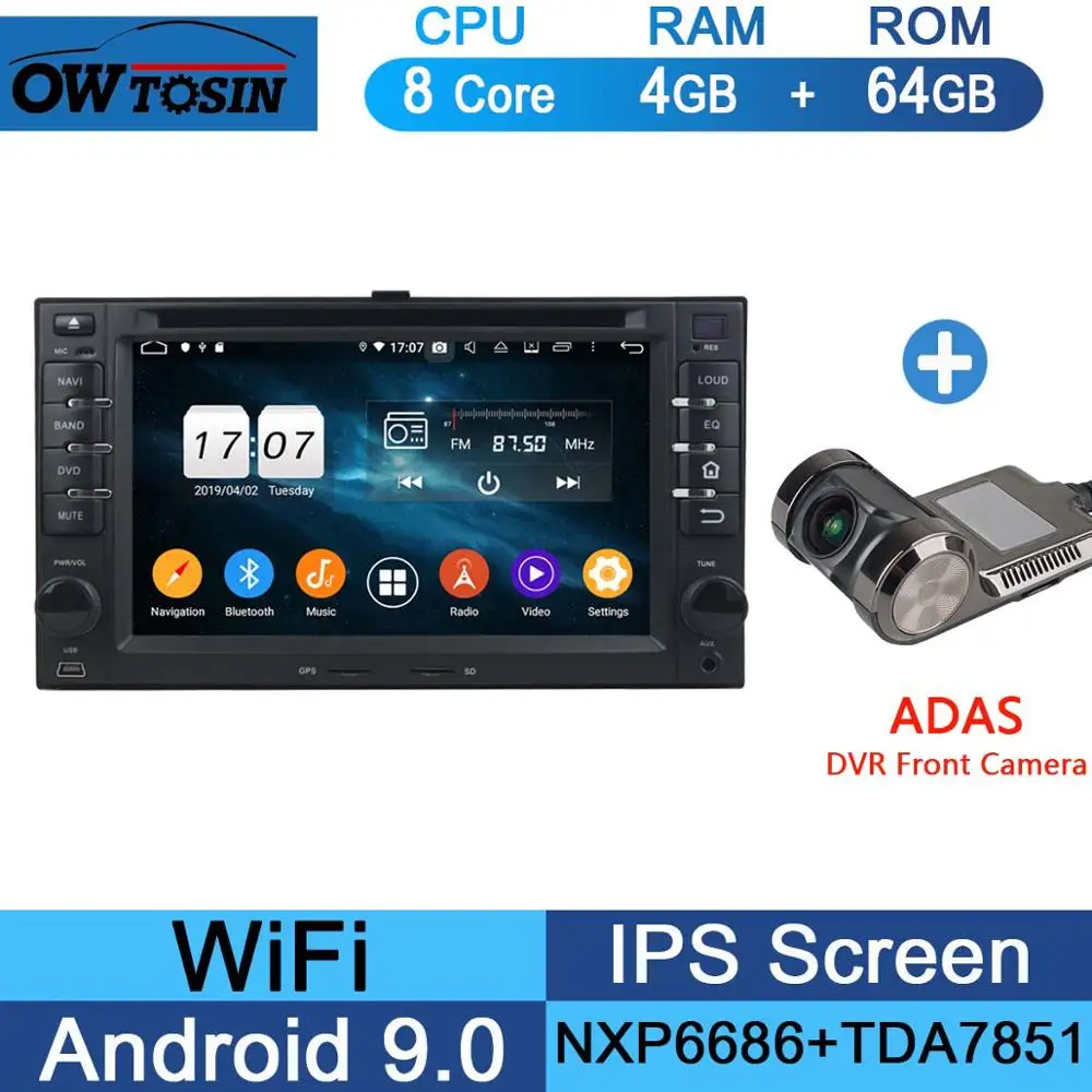 64G Adas Camera " ips 8Core 4G+ 64G Android 9,0 Автомобильный DVD Радио gps Navi для Kia CEED Cerato Carens Carnival Lotze Morning Rio Optima DSP CarPlay - Цвет: 64G Adas Camera