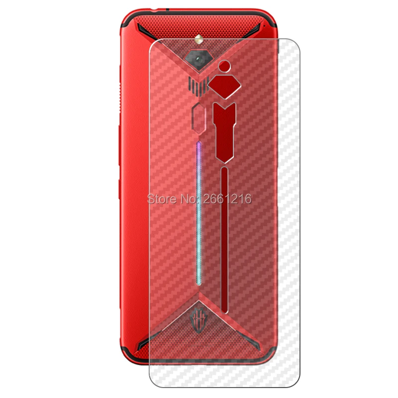 3 шт./партия для zte nubia Red Magic 3 6,6" 3D нескользящий черный углерод волокно задняя пленка защитная наклейка для экрана