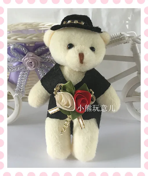 2 шт. 12 см пара медведь свадебный плюшевый мишка плюшевые игрушки подарок