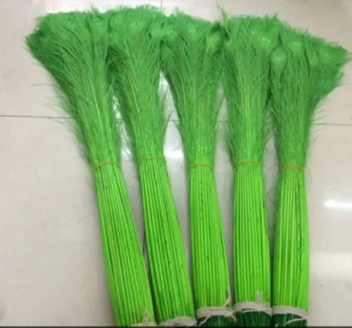 

Free shipping wholesale high quality 50pcs rare natural green peacock feathers 75-80 cm / Decorative DIY peacock feather eye
