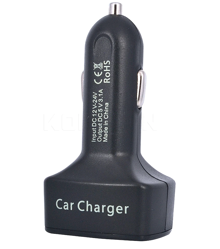 Автомобильное зарядное устройство с двумя USB портами и цифровым дисплеем 3 1