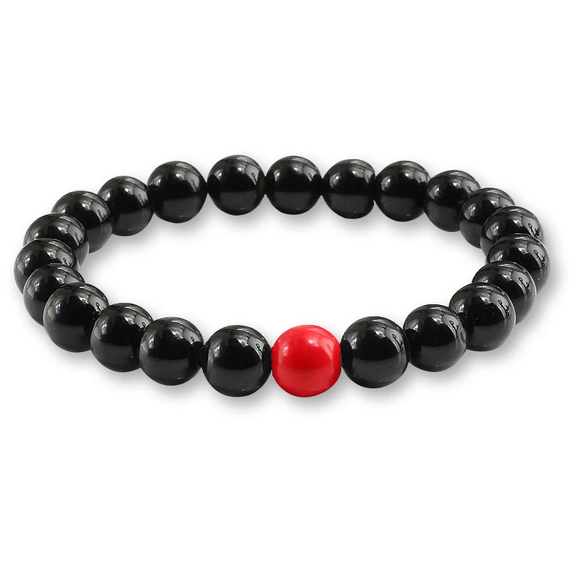 Браслет с бусинами 8 мм для мужчин и женщин классический браслет из натурального