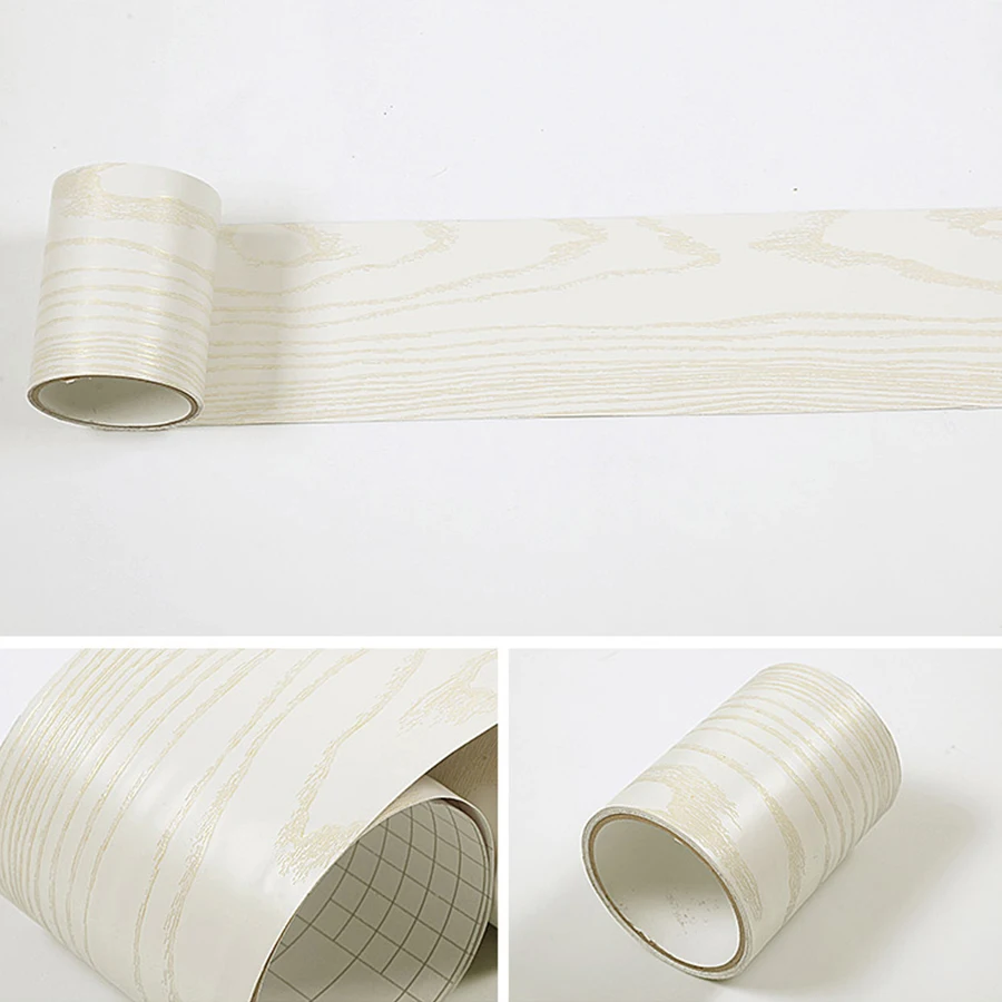 Самоклеящаяся наклейка из ПВХ зернистость под дерево рамка двери волновая