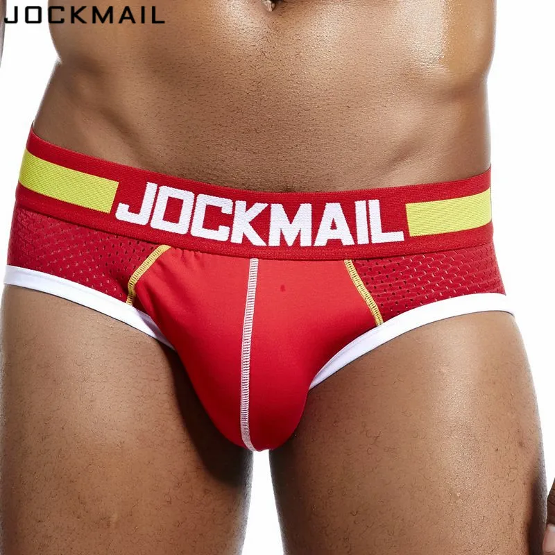 JOCKMAIL Брендовое сексуальное дышащее Мужское нижнее белье из сетчатой ткани трусы