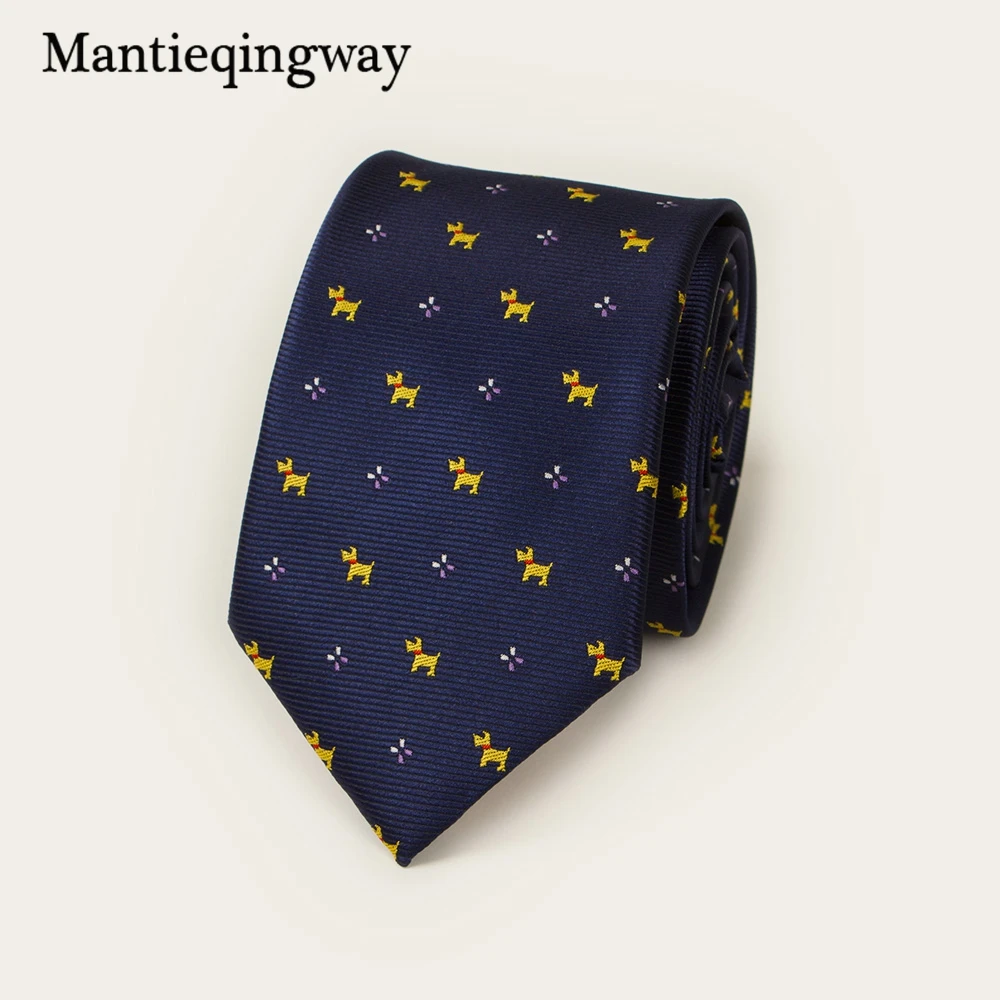 Mantieqingway 6 см галстук из искуственного шелка Узкий Gravata классические полосатые