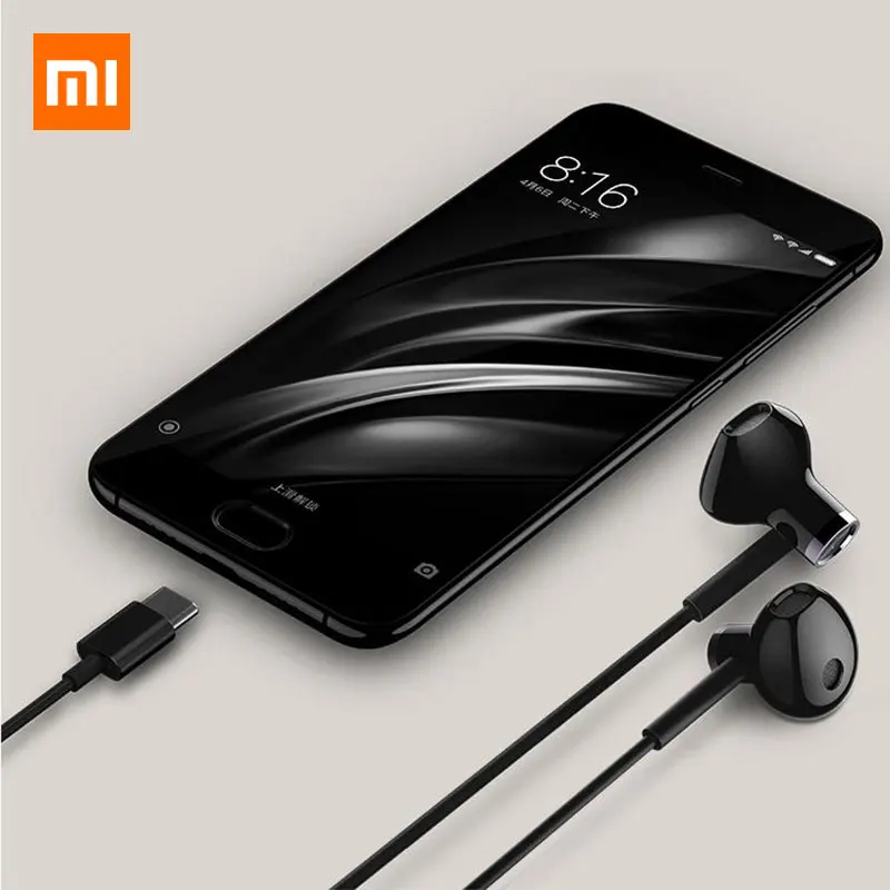 Xiao mi подлинный продукт mi Hybrid DC половинные наушники-вкладыши type-C разъем с mi c двойной драйвер гарнитура проводное управление