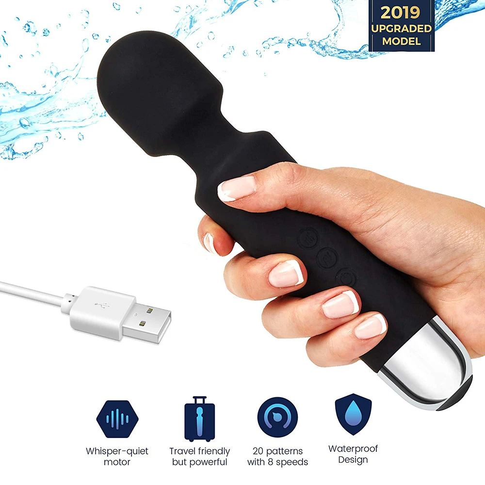 Вибратор массажер CRDC для женщин мощный беспроводной ручной вибратор с 8