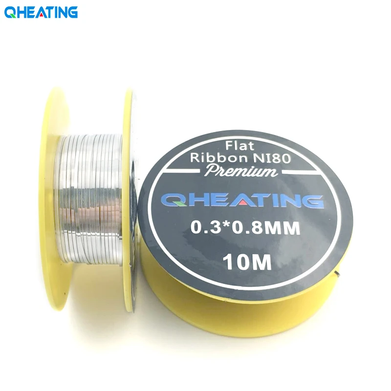 Плоская Лента 0 3*0 8 мм нагревательный провод qheater NI80 10 м/рулон для электронной