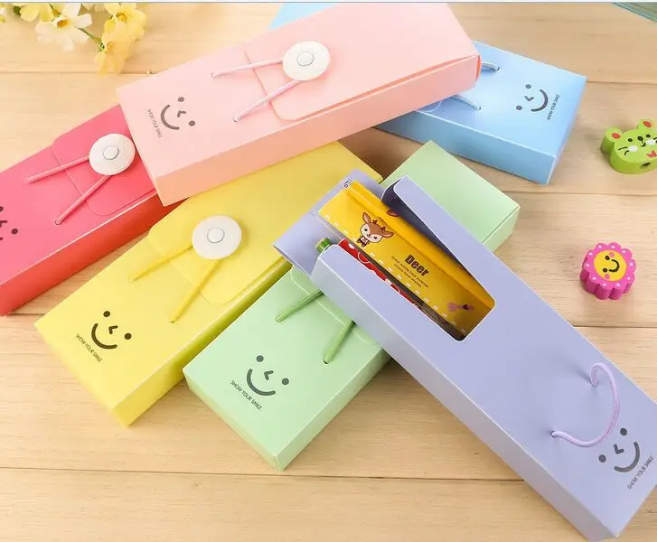 Чехлы-карандаши Smile с эффектом пуш-ап конфетные цвета ПВХ чехлы-карандаши для