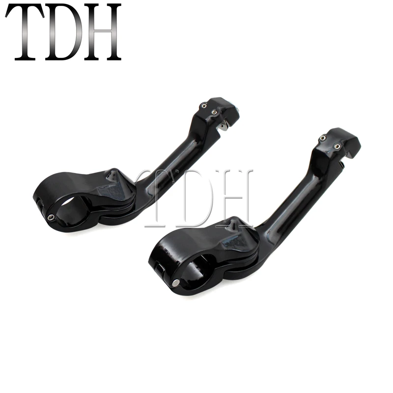 

Black Motorcycle Longhorn Highway Footpeg Mount Kit 32mm Crash Bar Clamp Footrest Foot Peg Clamps For Honda Yamaha GL VT VTX