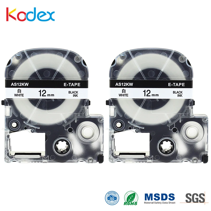 _ Лента для этикеток Kodex 2 шт. совместимая с Epson LabelWorks устройство кассета SS12 кВт