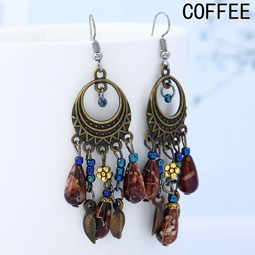 Colorful Bohemia Flower Beads Tassel Vintage Earrings For Women Teens Girls New Jewelry | Украшения и аксессуары