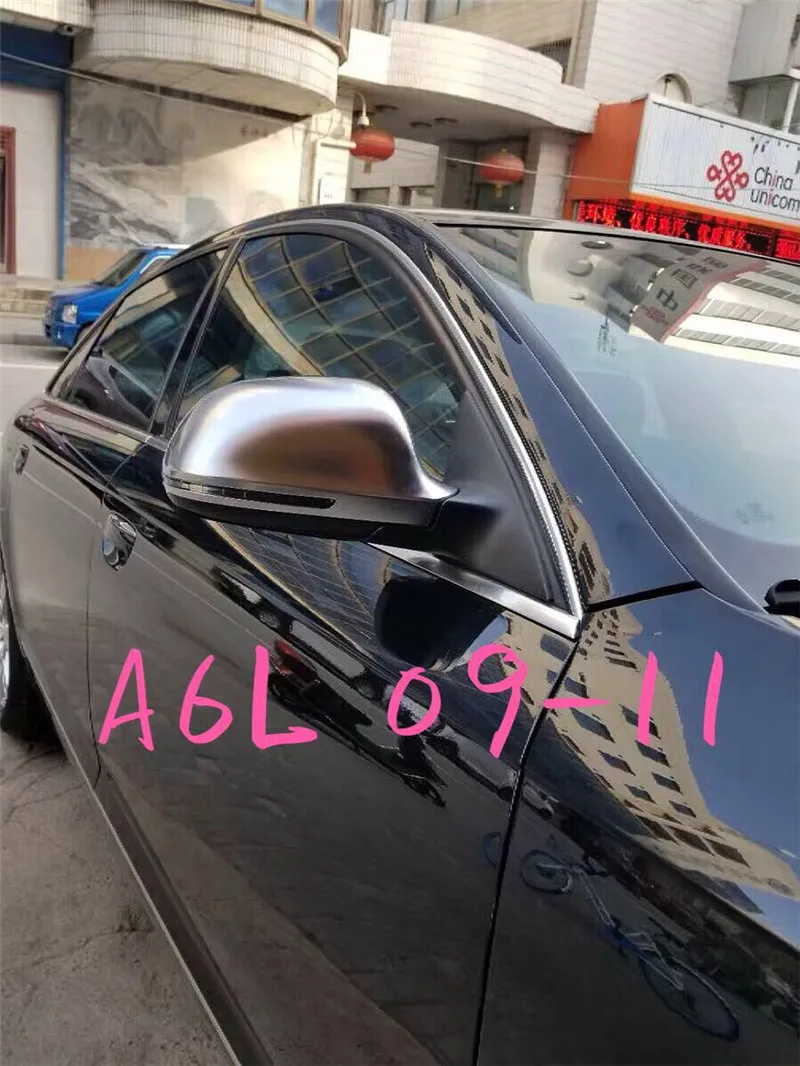 Автомобильные аксессуары для Audi A4 B8 A6 C6 S4 матовая серебряная крышка зеркала заднего вида боковое зеркало крышки для audi A6C6 A4 2009