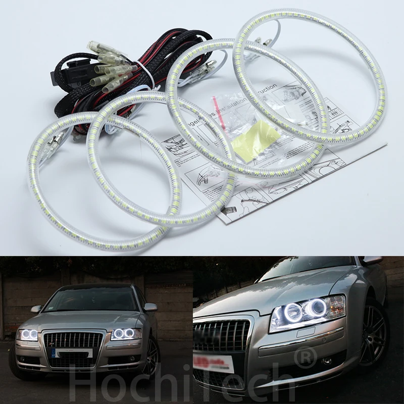 Для Audi S8 второе поколение 2002-2009 ультра яркие SMD белые светодиодные глаза ангела лм