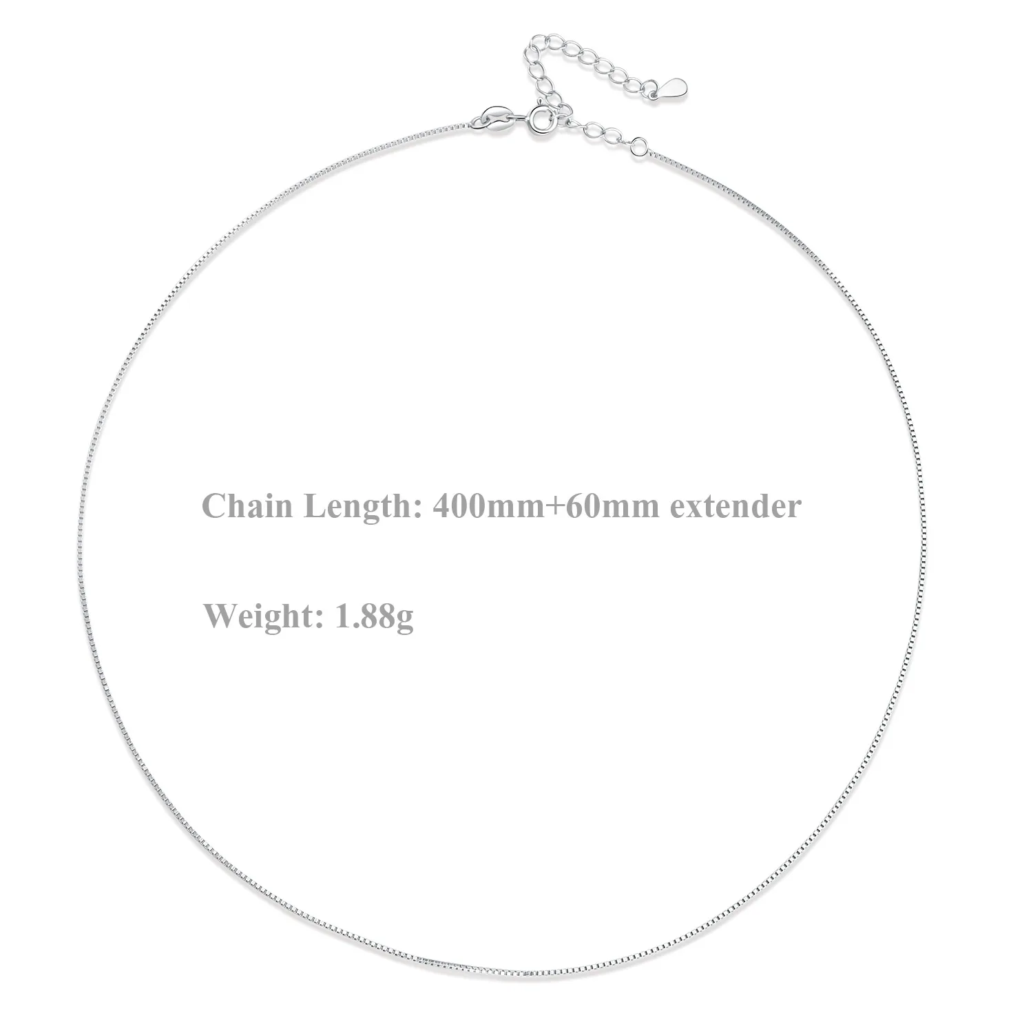Box Chain Necklaces SA SILVERAGE Настоящее серебро 925 проба O цепи ожерелья с цепочкой змея цепи и ожерелья три типа серебряные ожерелья - Цвет камня: Box Chain Necklaces