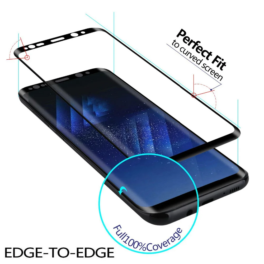 GerTong 9H полное покрытие изогнутое закаленное стекло для Samsung Galaxy S7 Edge S9 S8 Plus Note 8