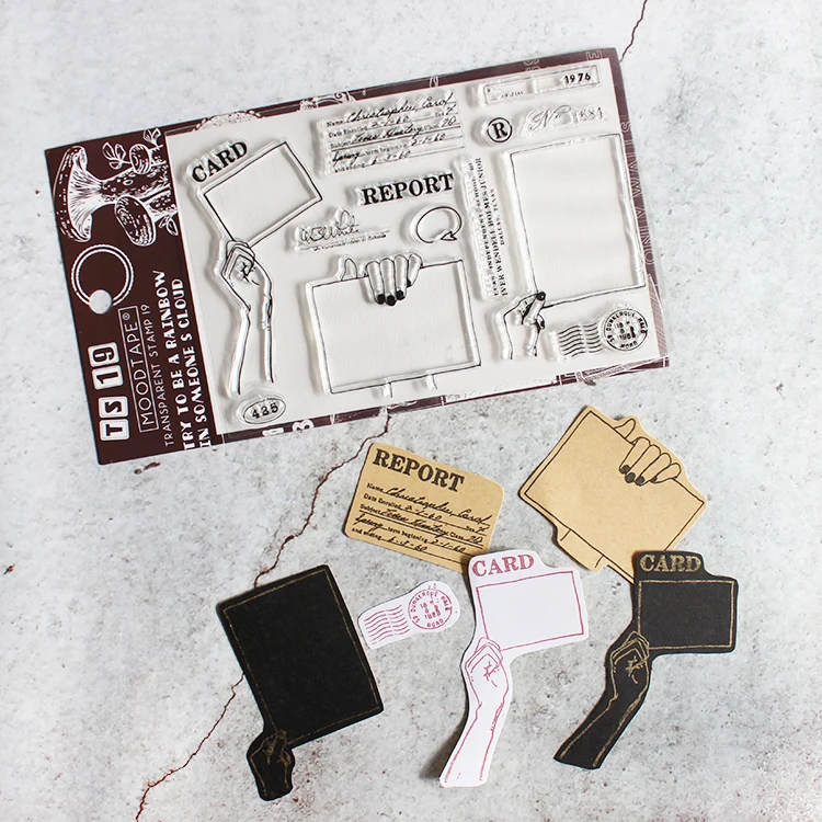 The transparent seal stamp19th bullet. and the paper tape rubber stamp hand account DIY | Канцтовары для офиса и дома