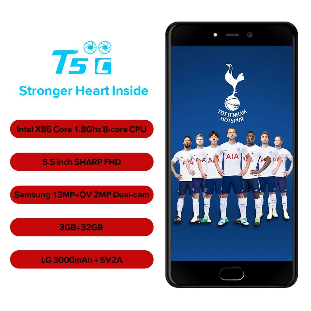 LEAGOO T5c Android 7 0 5 &quotсмартфон FHD 3 ГБ Оперативная память 32 Встроенная SC9853