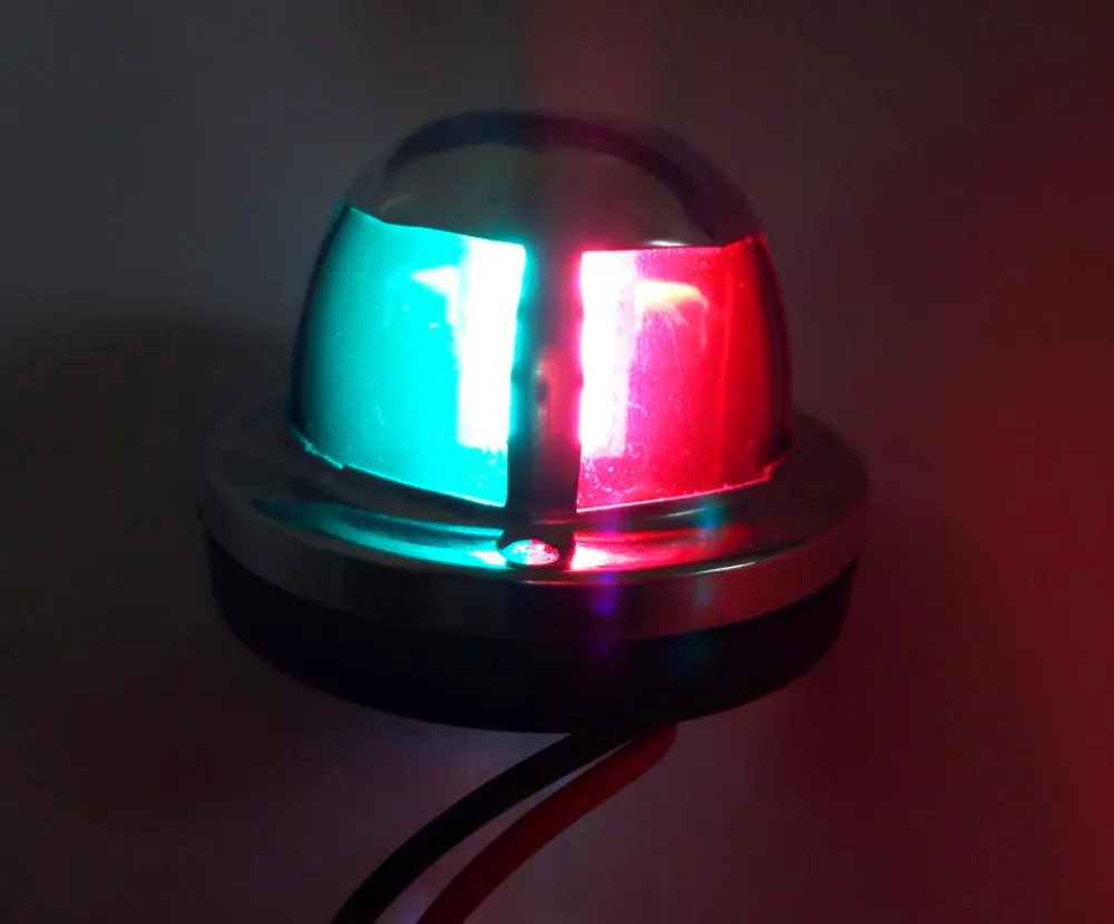 

Stainless Steel 12V LED Marine boat Yacht Light Bow Navigation Light Deck Mount
