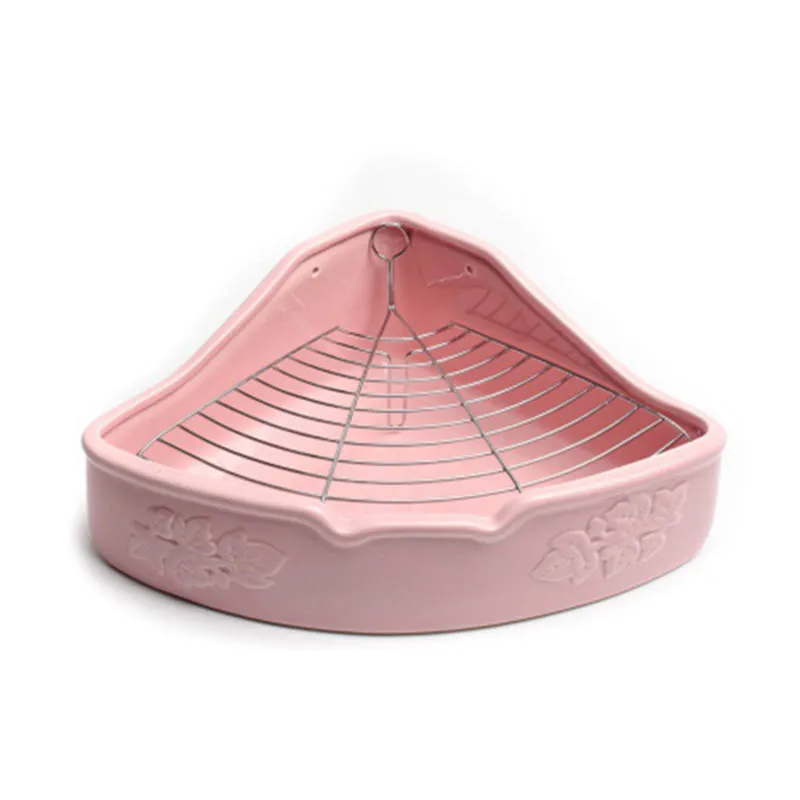 

Ceramic Pet Toilet Potty Trainer Corner Litter Box for Chinchilla Rabbit Hamster DTT88