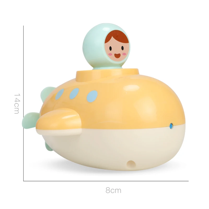 

2020 New Bath Boat Toys Pool Toy Wind Up Submarine Squirts with Propeller for Kids Toddlers Bathing