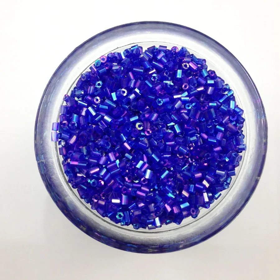 Прозрачные бусины разделители Королевского синего цвета 16 г 1000X 2*3 мм|beaded bridal|bead