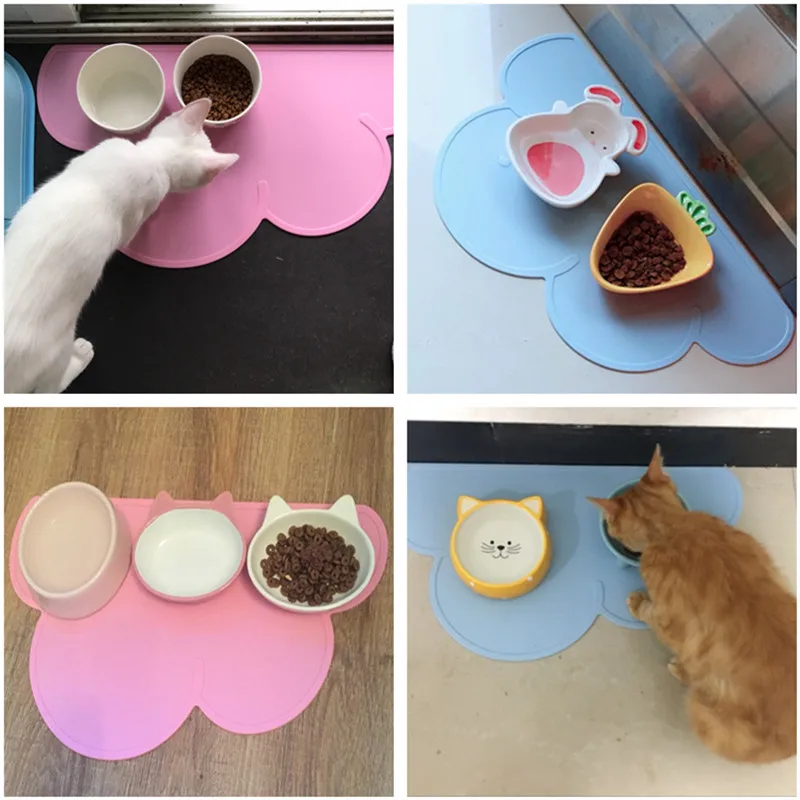 Водонепроницаемый Силиконовое облако Форма Pet Еда чаша коврик для собак и кошек воды чаша площадку кормушка коврик для посуды для собаки щенок кошка легкой чистки