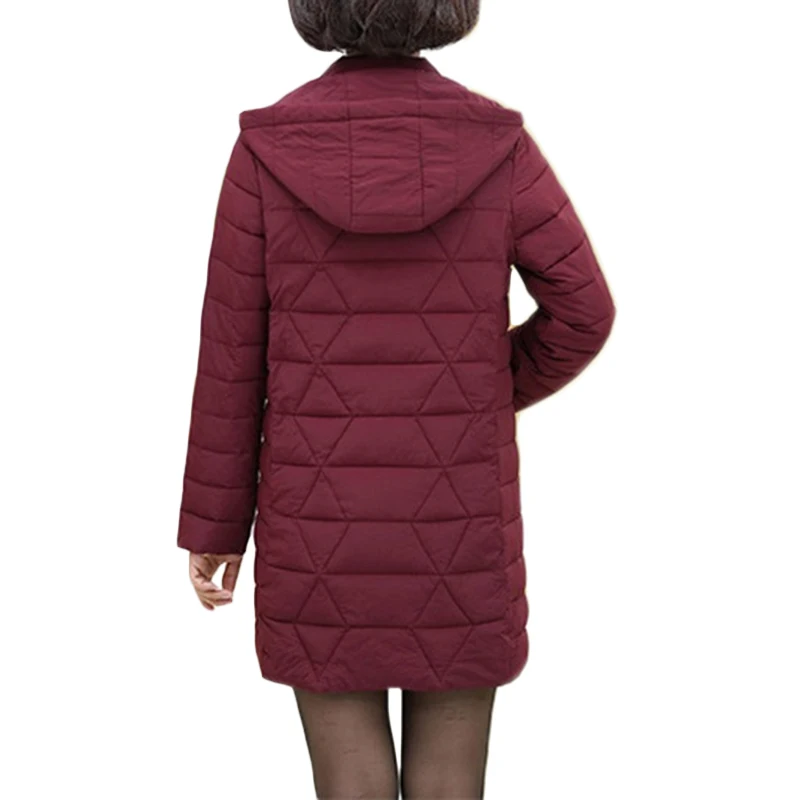 

Plus Size Women Down Cotton Jacket 2018 Autumn Winter Jackets Female Slim Casual Outerwear Female Hooded Parkas Top 5XL A909