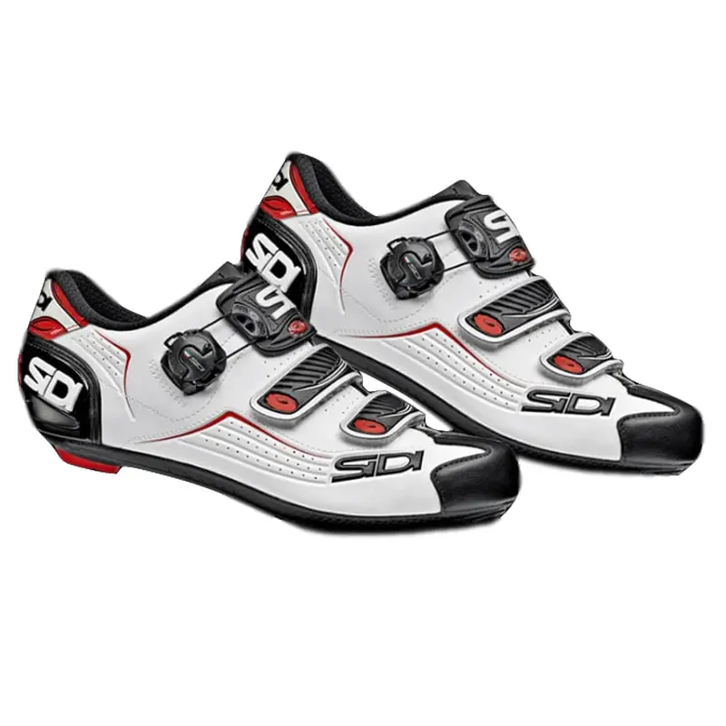 White-Black Sidi AlBA дорожная обувь, велосипедная обувь из углеродного волокна - Цвет: White-Black