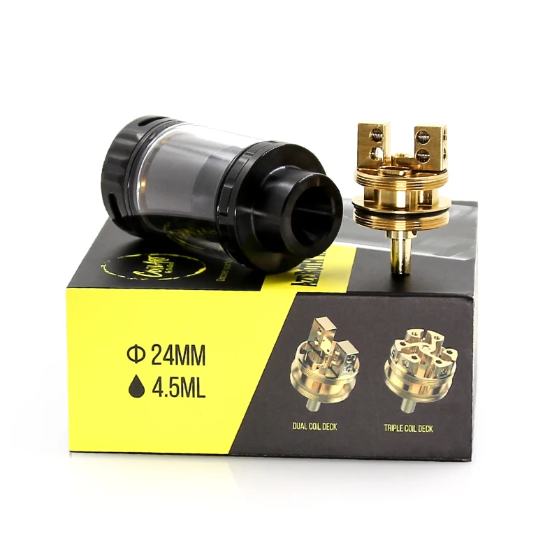 100% Оригинальные coilart Азерот RTA бак 4.5 мл Ёмкость 24 мм Диаметр triple катушки
